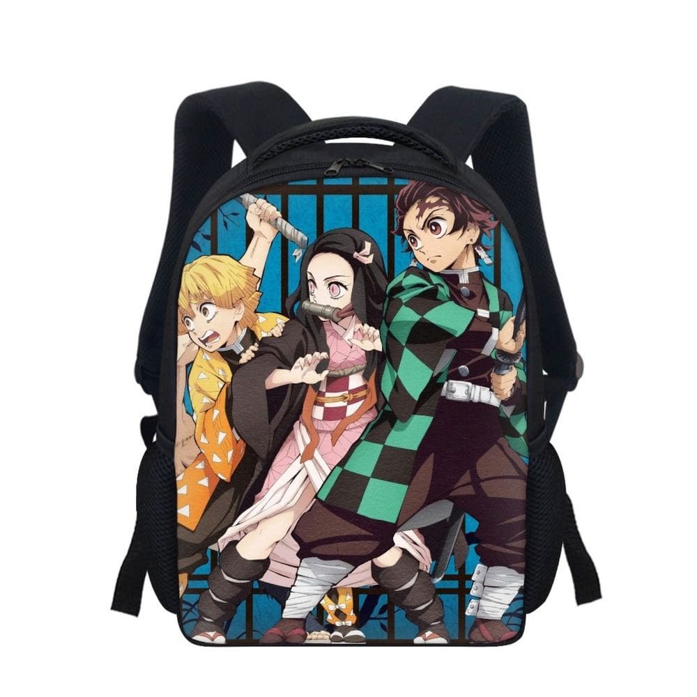 Mochila Demons Slayers, mochila escolar infantil, poliéster 3D