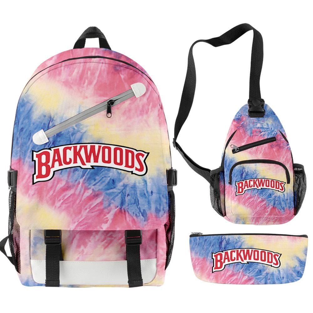 Conjunto de mochilas Backwoods 3D Bandhnu Print para crianças