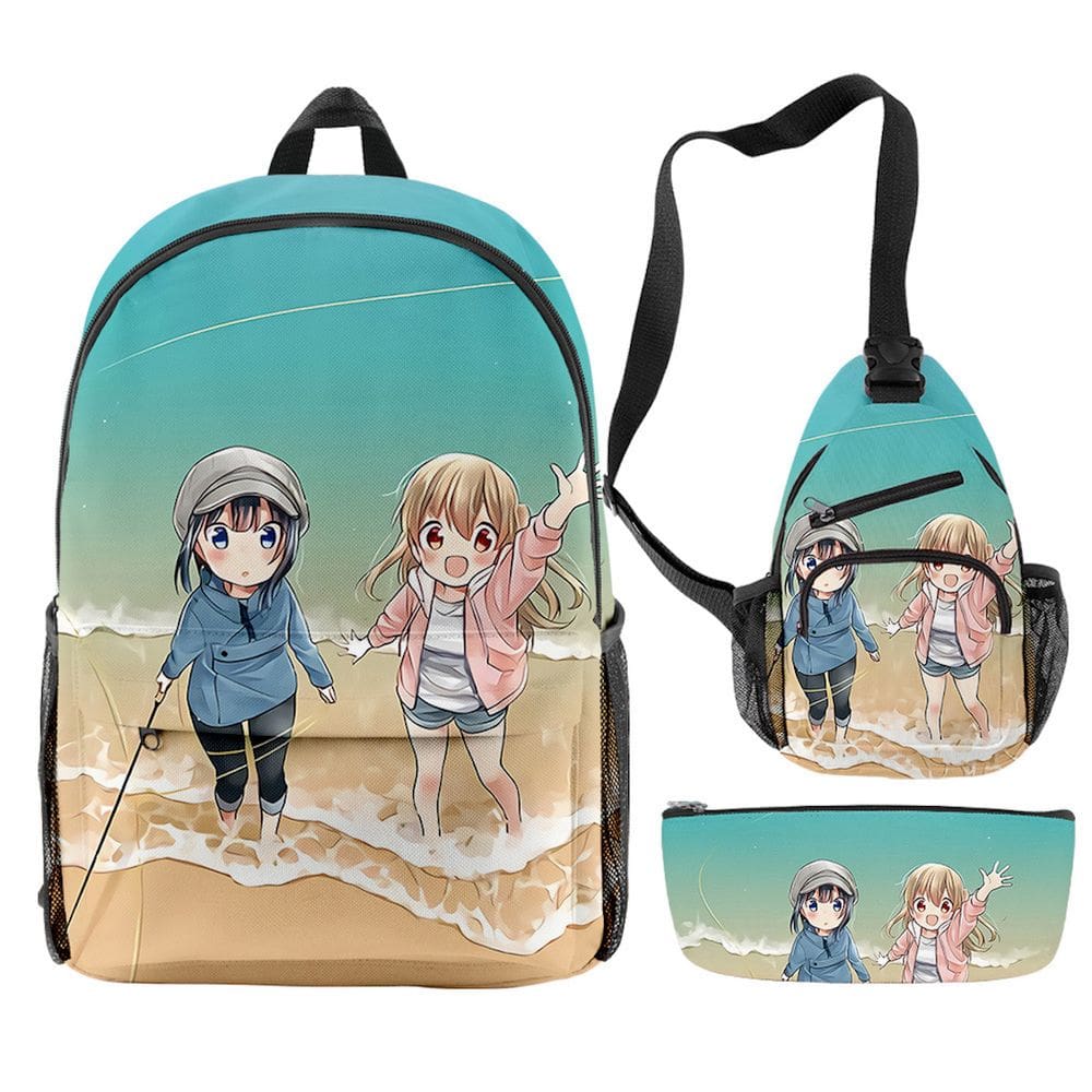 Conjunto de mochilas Slows Loops Cartoon Kids School, 3 peças de anime