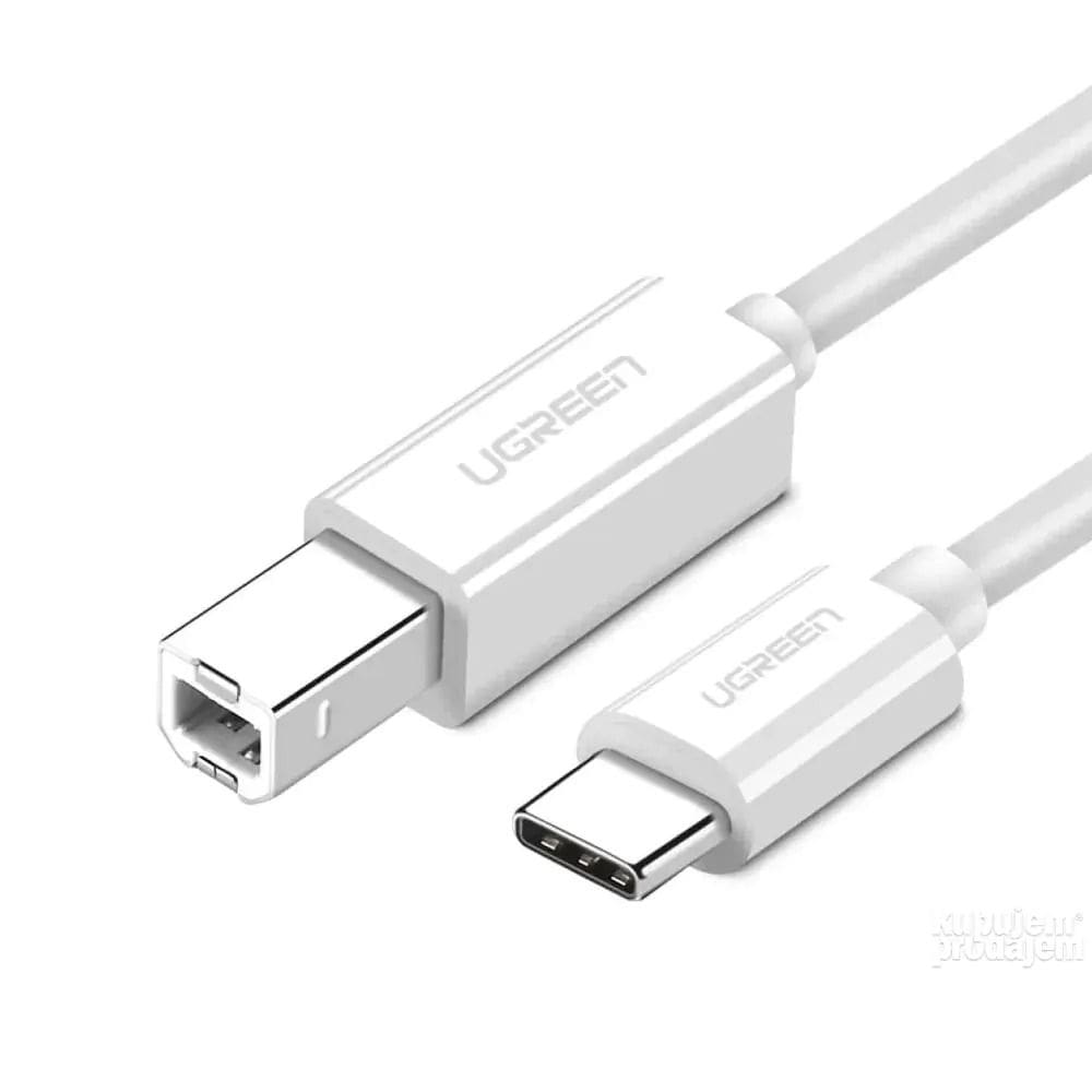 Cabo Impressora Ugreen Usb C P/usb B Macho 1.5m Branco
