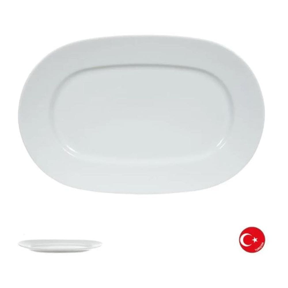 Travessa de Porcelana Oval Leonberg - Branco - 28cm