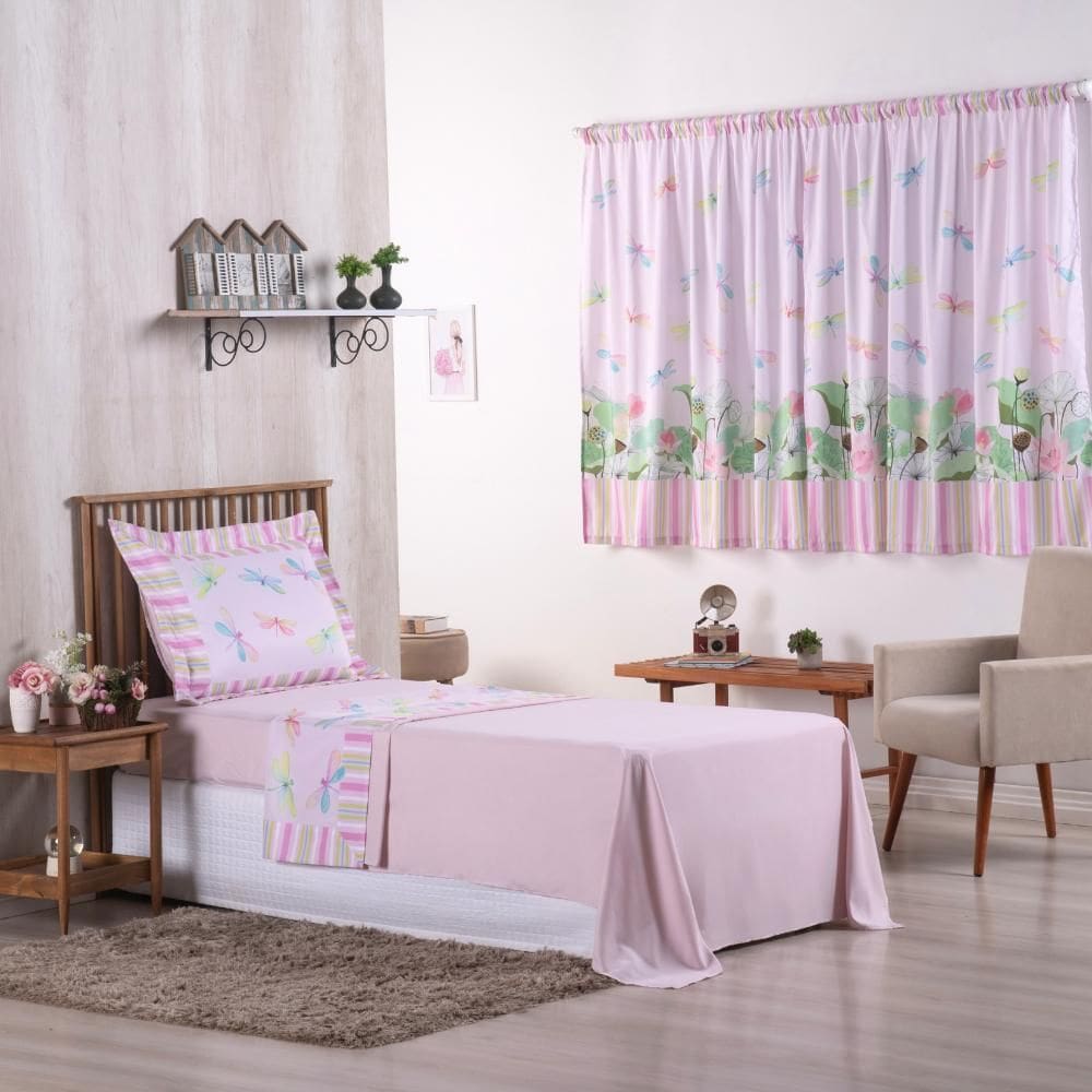 Jogo De Lençol 3 Pçs Girl Solteiro 300 Fios Estampa Digital