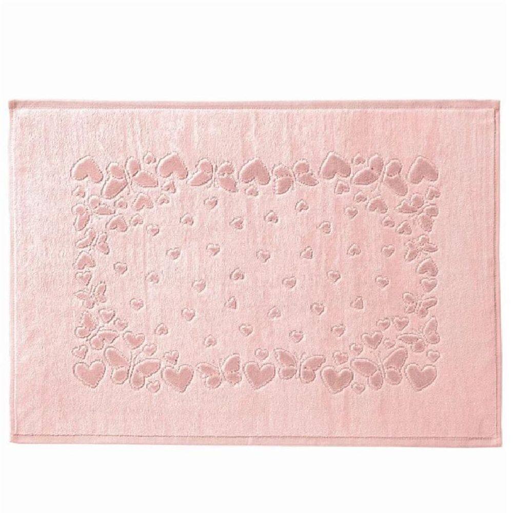 Toalha Piso Romance 70X50Cm Rose Dohler