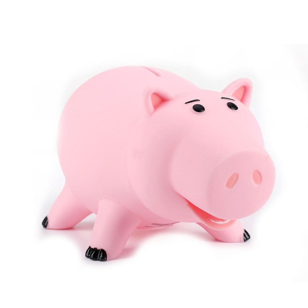 Piggy Bank Ham Pig Plástico rosa 12,5 cm para crianças
