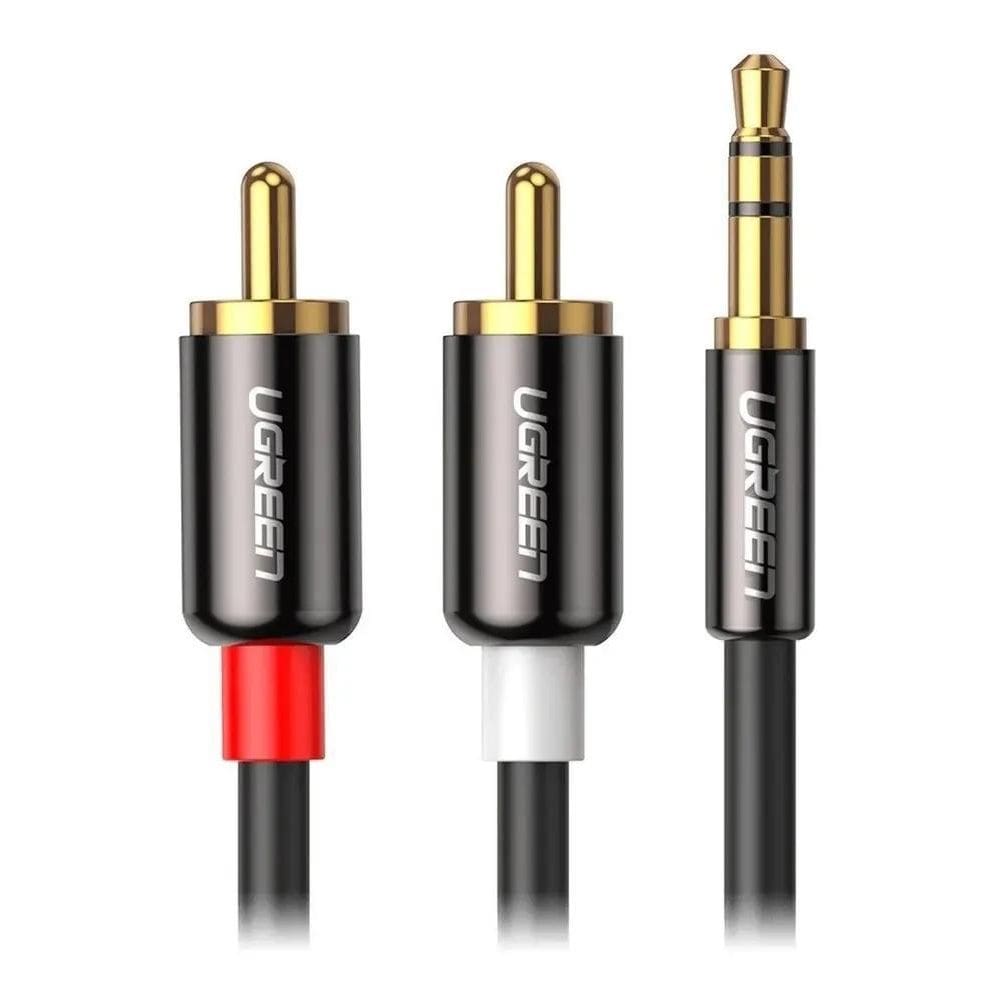 2X Ugreen - Cabo 10590 P2 X 2X Rca 3M 3 Metros Blindagem Du