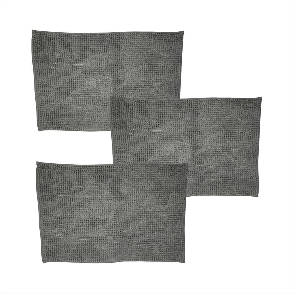 Kit 3 Tapetes Banheiro Absorventes Bolinhas Antiderrapante