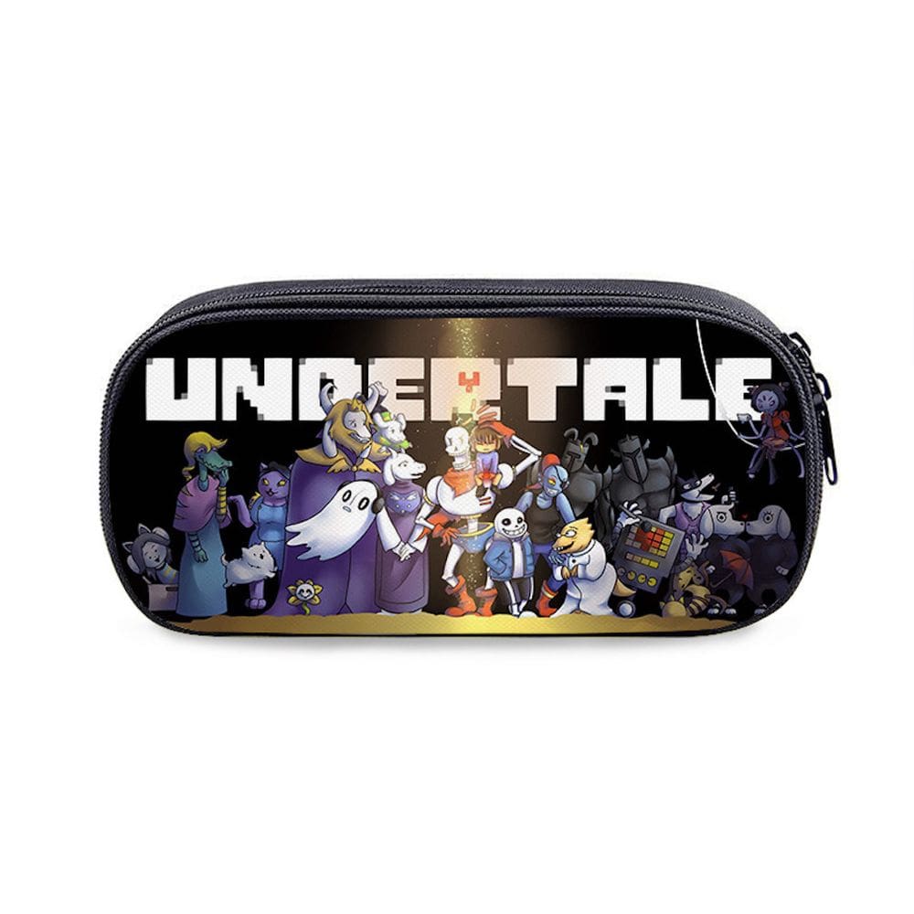 Estojo para lápis Undertale Sans Cartoon Anime Poliéster 21x10x4,5cm