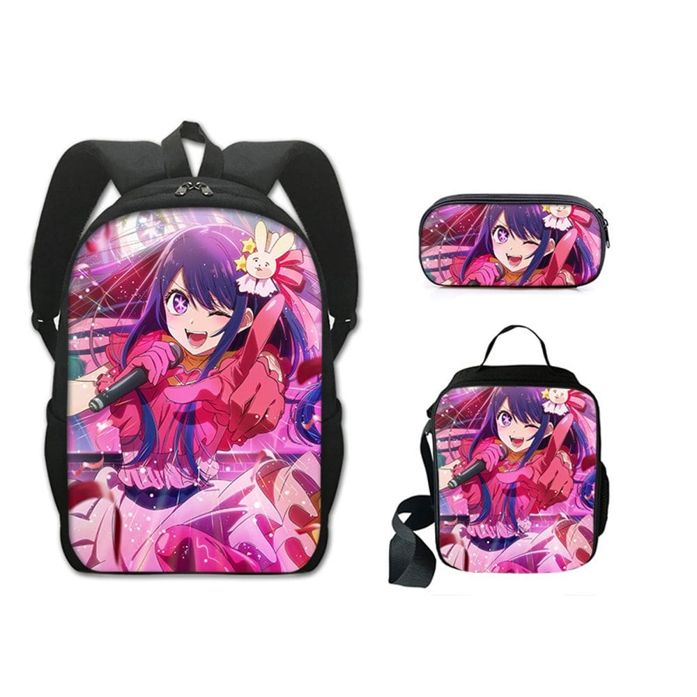 Conjunto de mochilas Oshis No Ko Anime School, 3 unidades/lote para crianças