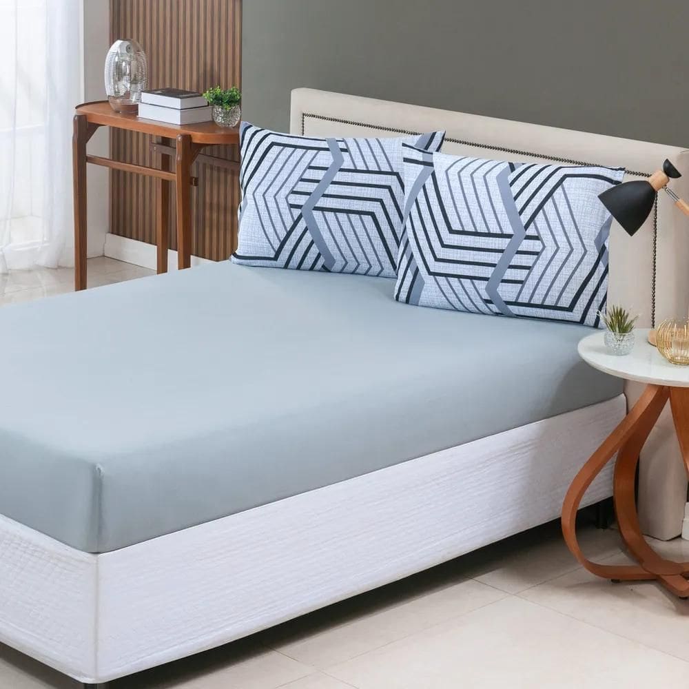 2X Kit Jogo De Lençol Roupa Cama Solteiro 2 Peças 100% Algod