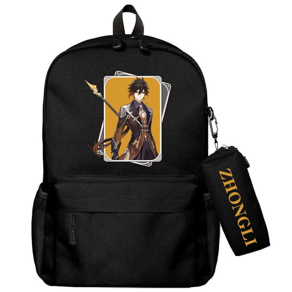 Mochila escolar Anime Genshins Impactss para crianças