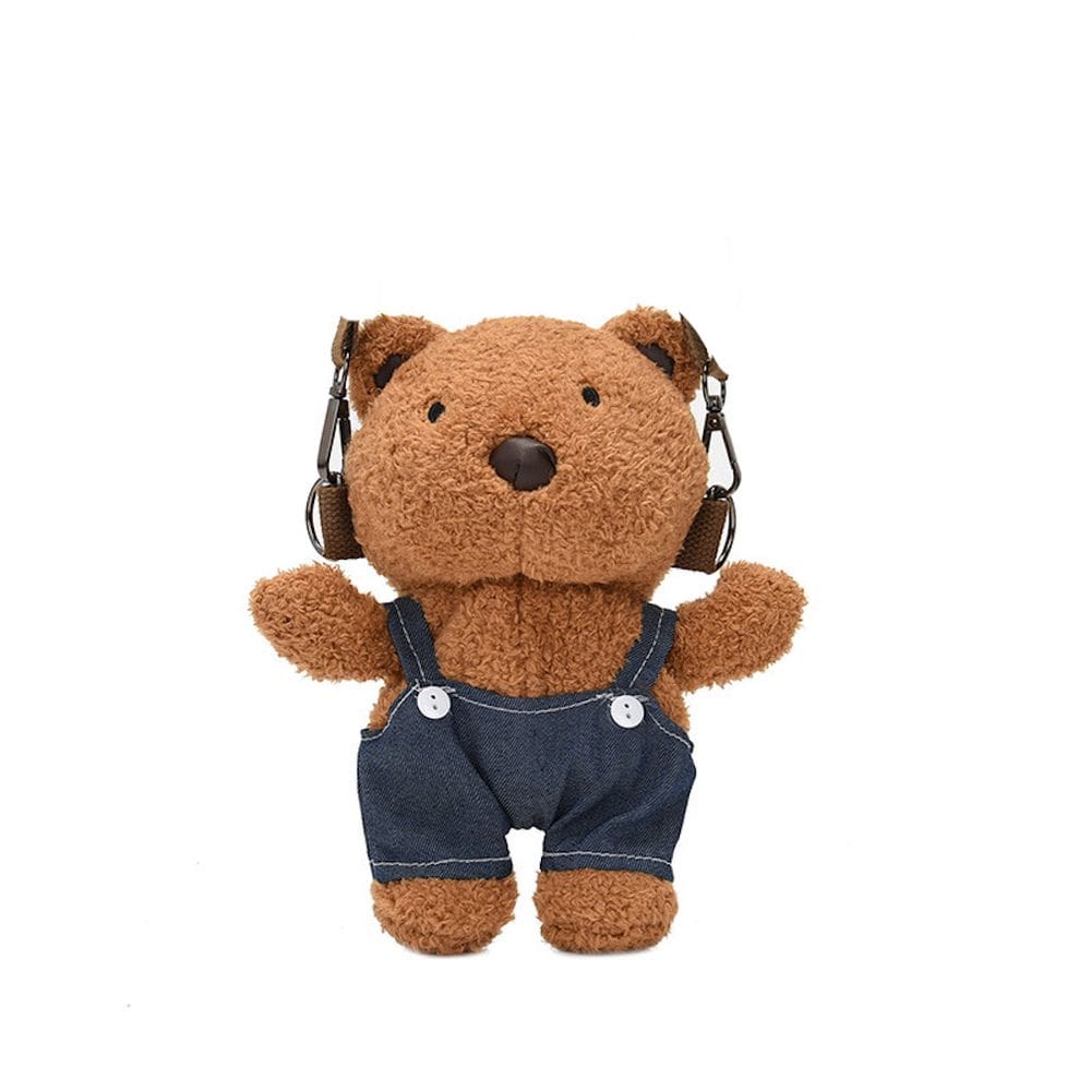 Bolsa de ombro Messenger Plush Bear Anime para crianças