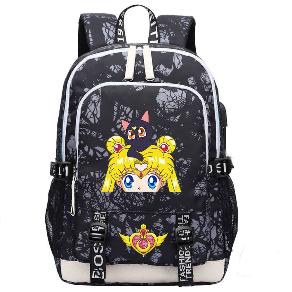 Mochila escolar Sailers Moons Anime para crianças