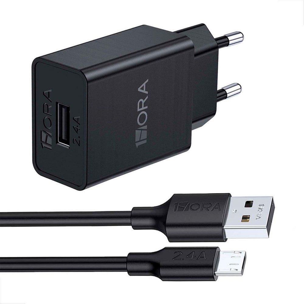 Carregador 5V 2.4A 12W + Cabo De Dados V8 1M 2.1A Pvc Vq-T05