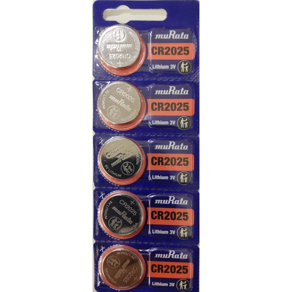 Kit Com 10 Cartelas De Bateria Cr2025 Murata Com 5 Unidades