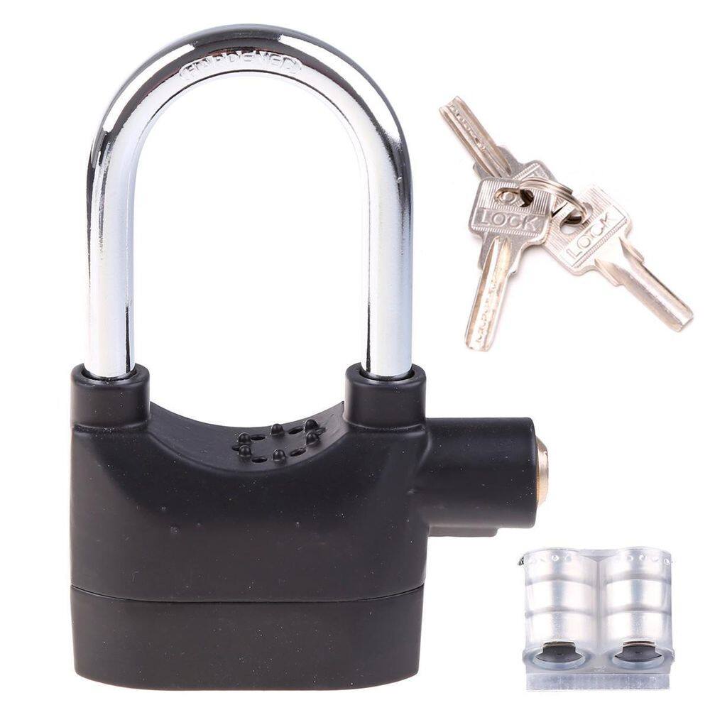 Cadeado Alarme Sonoro Anti-Furto 110Db Bike Portão Aço