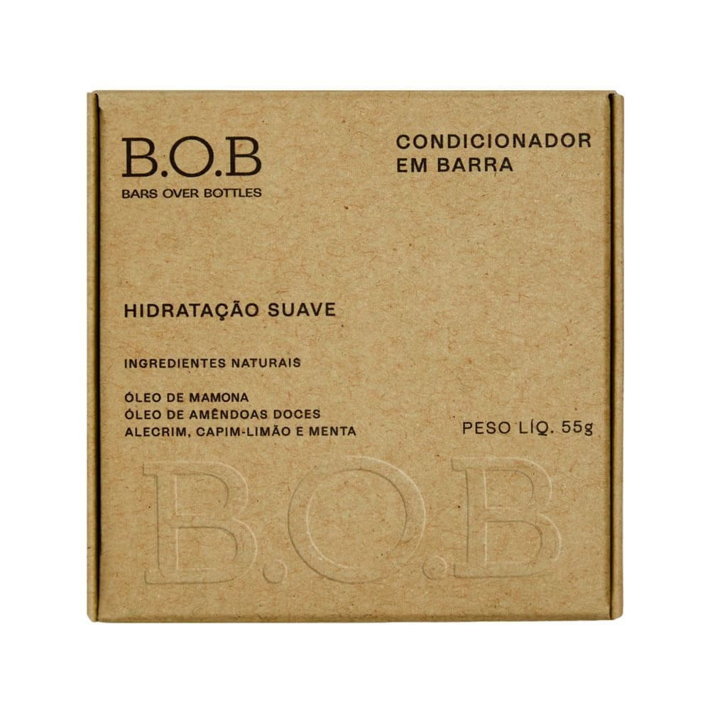 Condicionador em Barra Hidratação Suave B.O.B Bars Over Bottles 55g