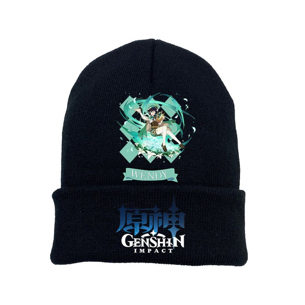 Chapéu de malha Genshin Impacts Anime Winter Beanie unissex
