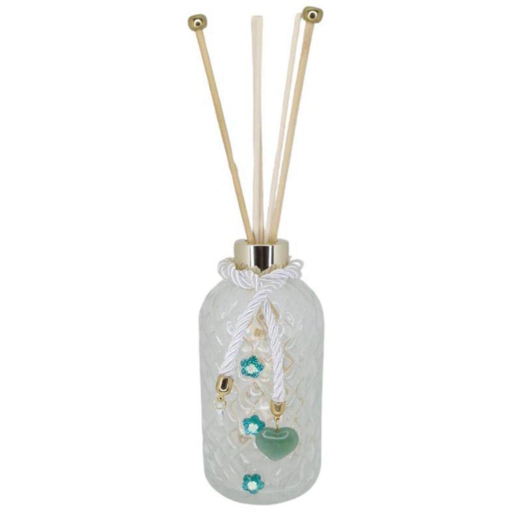 Frasco Difusor Vidro Decorado Artesanal Pedras-Escolha Cor