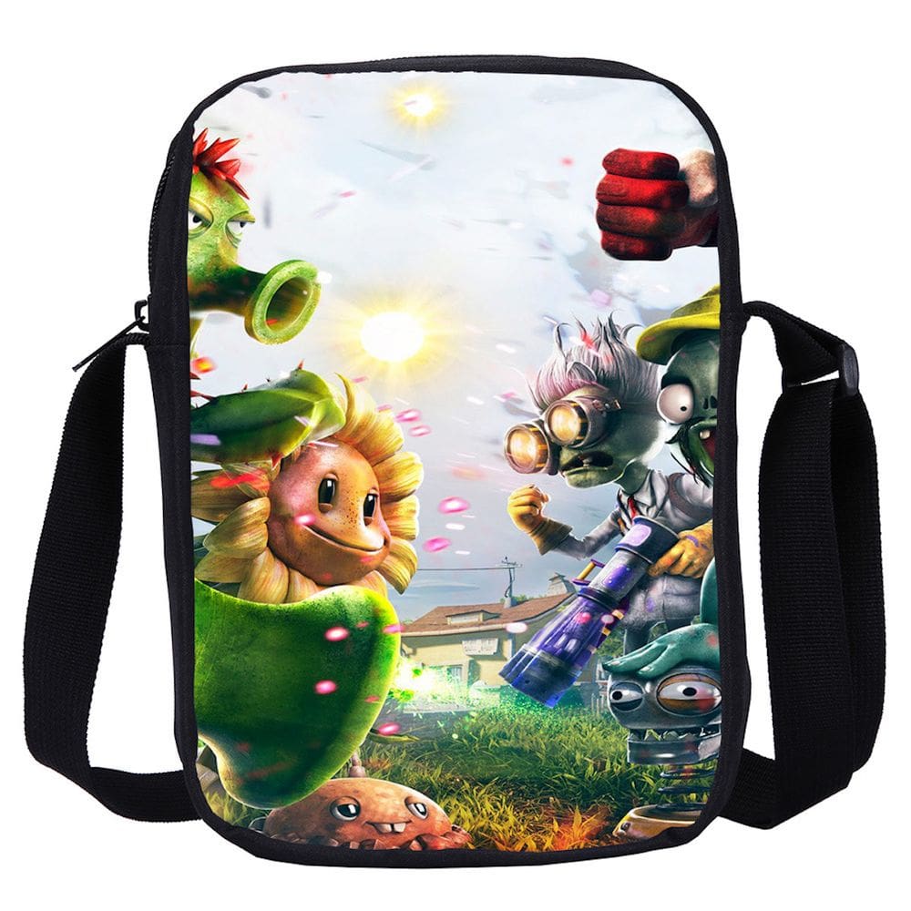 Bolsa de ombro Anime Plants vs Zombies Oxford 16x6x24cm
