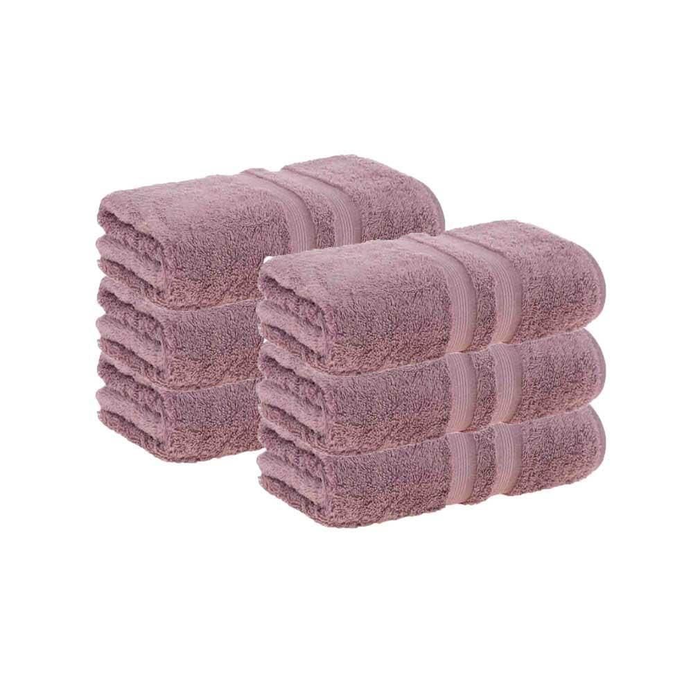 Kit 6X Toalha Lavabo 100% Algodão Egípcio Rosa Buddemeyer