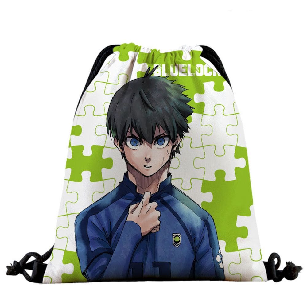 Mochila com cordão Blues Lucks Anime 39x32cm algodão-poliéster