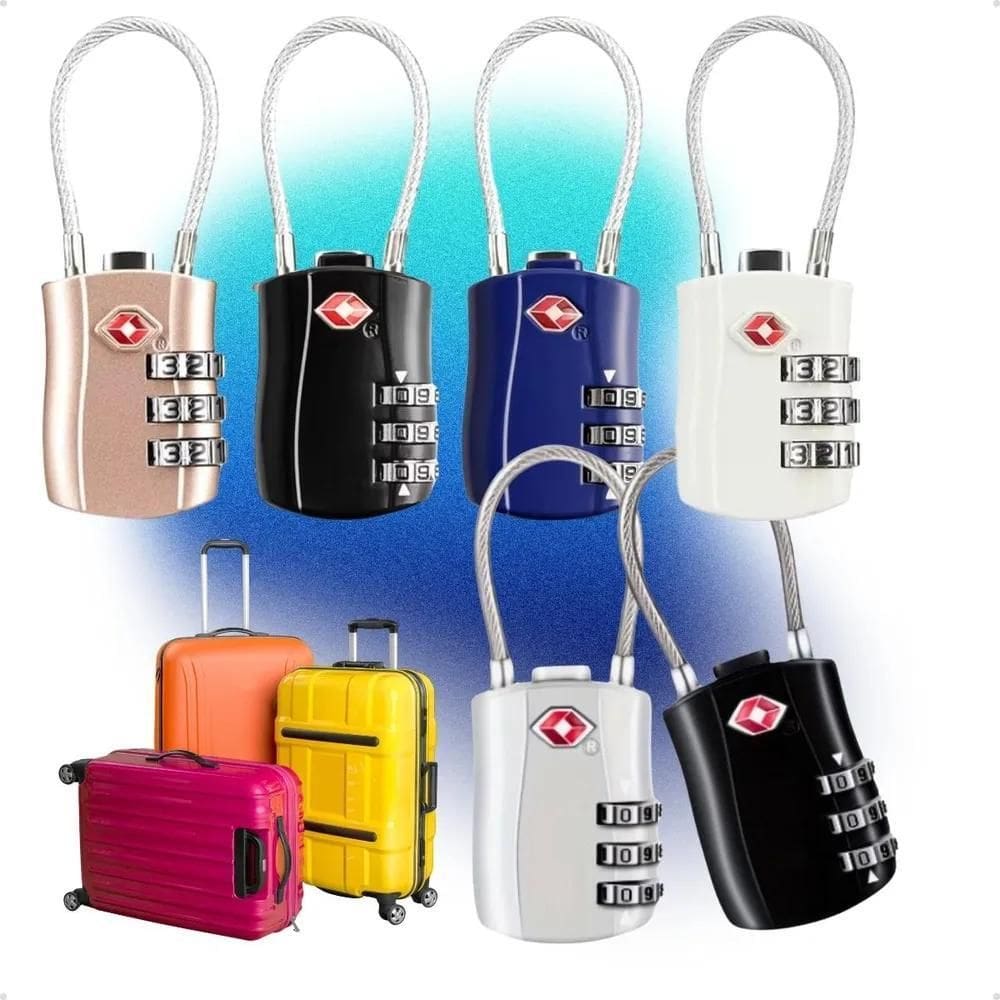 2X Cadeado Segredo Mala Tsa Armario Vestiario Viagem Cabo D