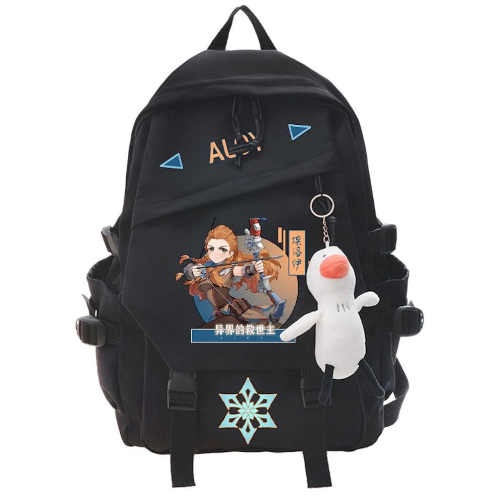 Mochila Genshins Impacts Aloys Cartoon Kids School Nylon
