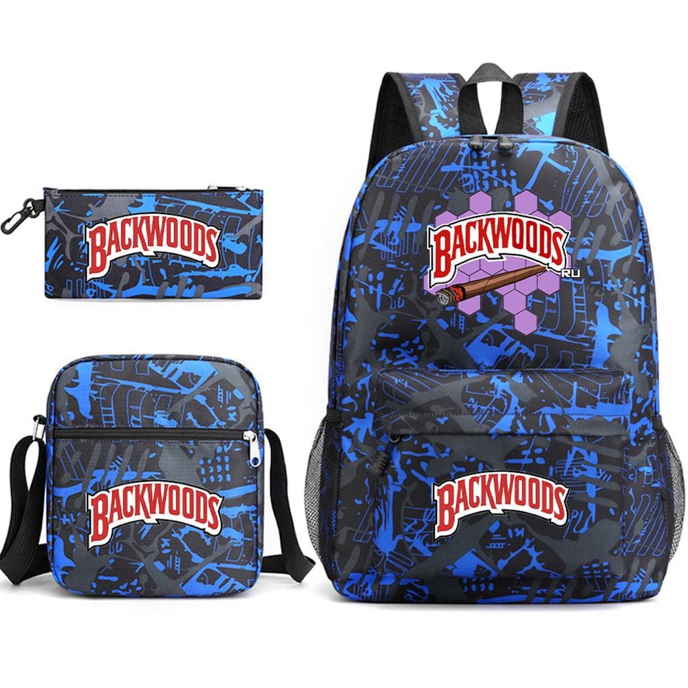 Conjunto de mochilas Backwoods School de 3 peças para estudantes