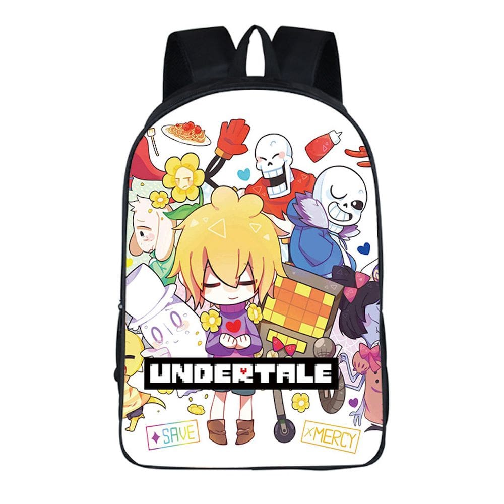 Mochila escolar Undertales Sans Frisk Flowey para crianças
