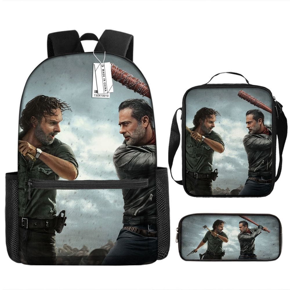 Conjunto de mochilas Walkings Deads Anime School, 3 unidades/lote para crianças