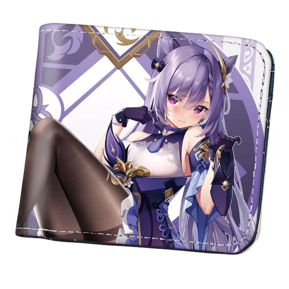 Wallet Genshins Impacts Keqings: personagens do anime Slim BiFold