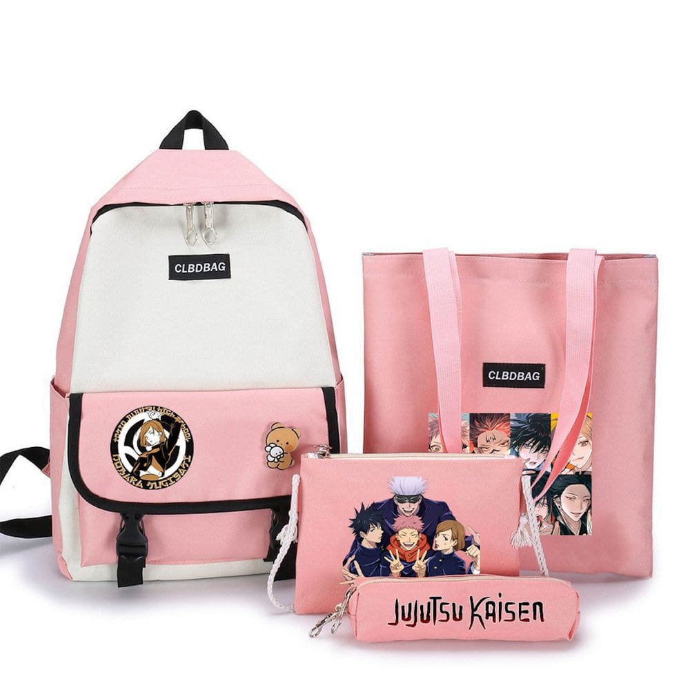 Conjunto escolar Jujutsus Kaisens Itadoris Yujis Cartoon Kids 4 unidades
