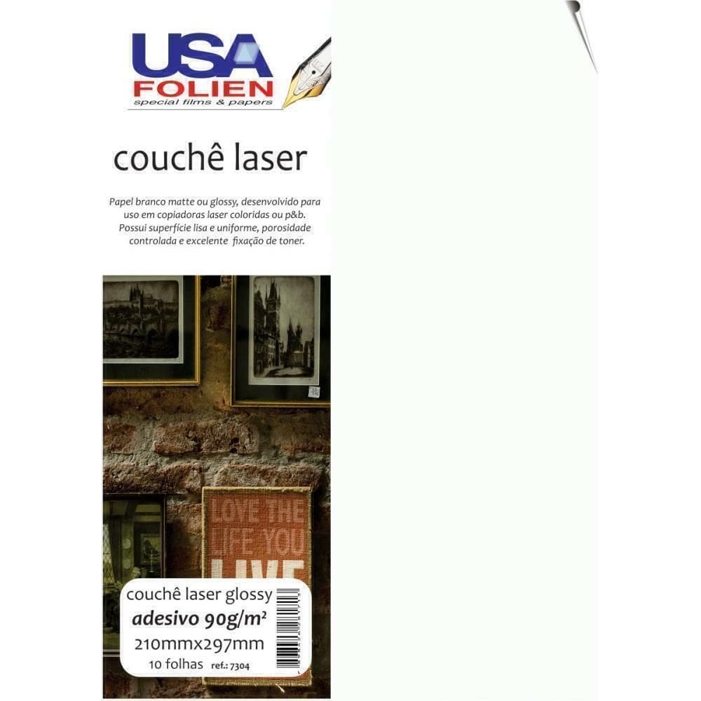 Papel A4 Couche Laser Glossy Adesivo 90 g - Usa Folien