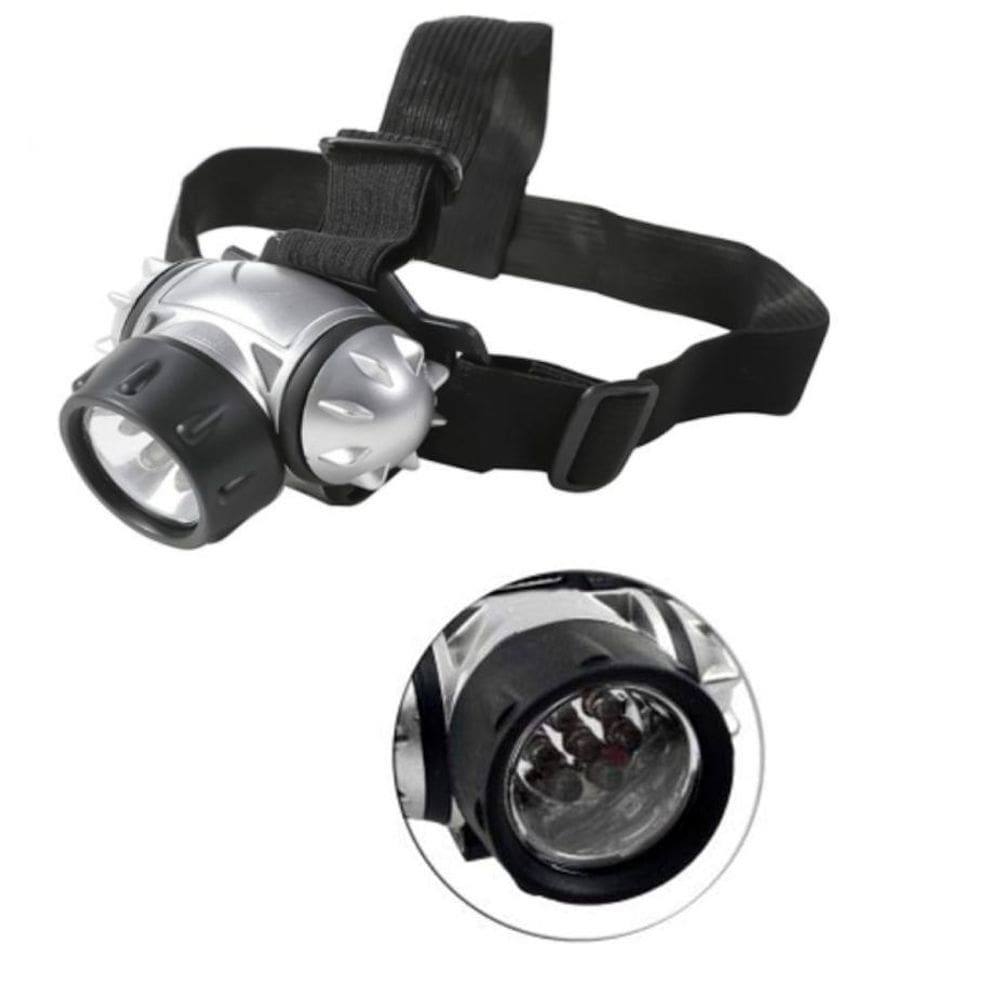 Lanterna Cabeça 9 Leds Potente Mecânico Ciclista Pesca