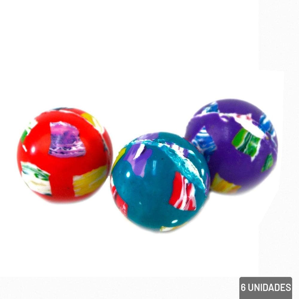 Bola de Plástico 6 Peças Pula Pula Colorida - Tudo em Caixa