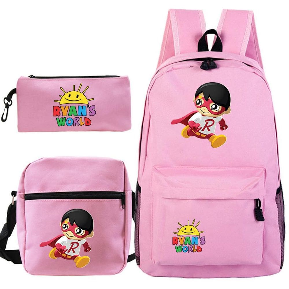 Conjunto de mochilas escolares Ryans Toys Review Backpack Messenger Pencil