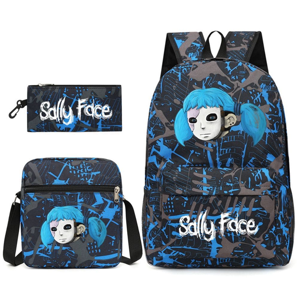 Conjunto de mochilas Sallys Faces Anime School, 3 unidades/lote para crianças