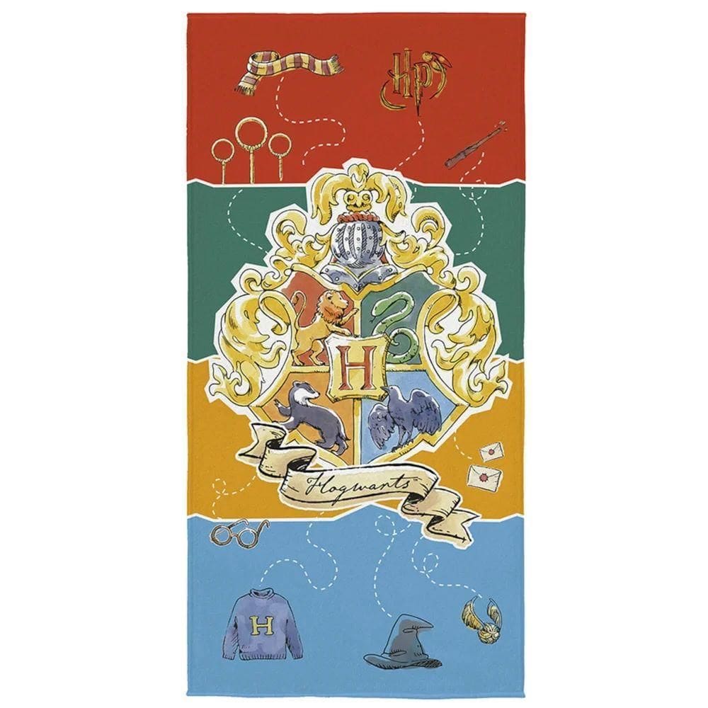 Toalha Aveludada Praia/Piscina Estampa Harry Potter 70X140