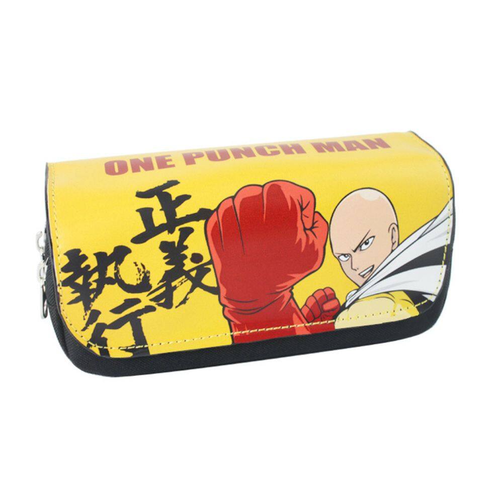 Estojo de lápis One Punch Man Cartoon Anime Bolsa de lápis grande