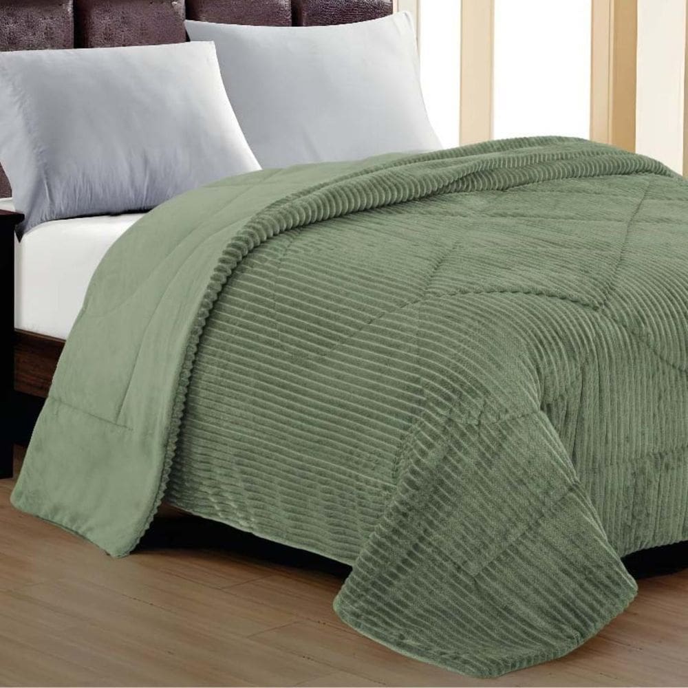 Edredom Queen Size Skye Canelado Cobertor Inverno Pesado