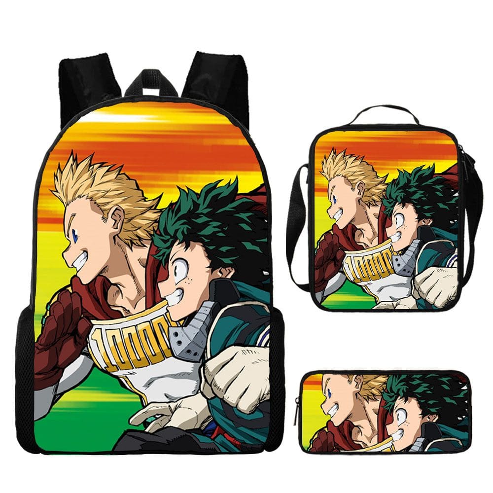 Conjunto de mochilas My Hero Academia Midoriya Izuku Bakugou Katsuki
