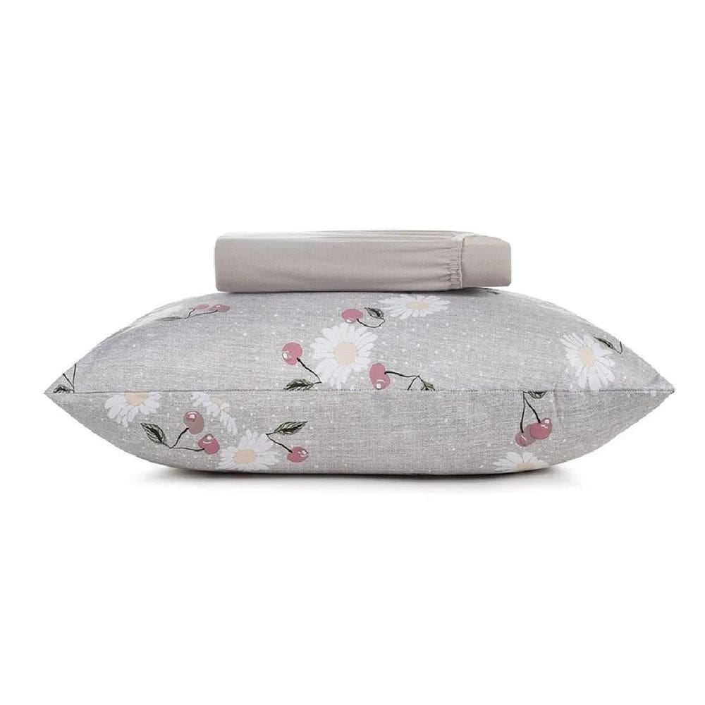 Jogo Lencol King 3 Pcs Malha Algodão Cerise Altenburg