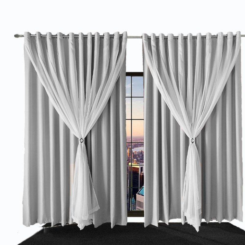 Cortina Blackout Bia Corta Luz 6,60 X 2,90 Quarto Branco