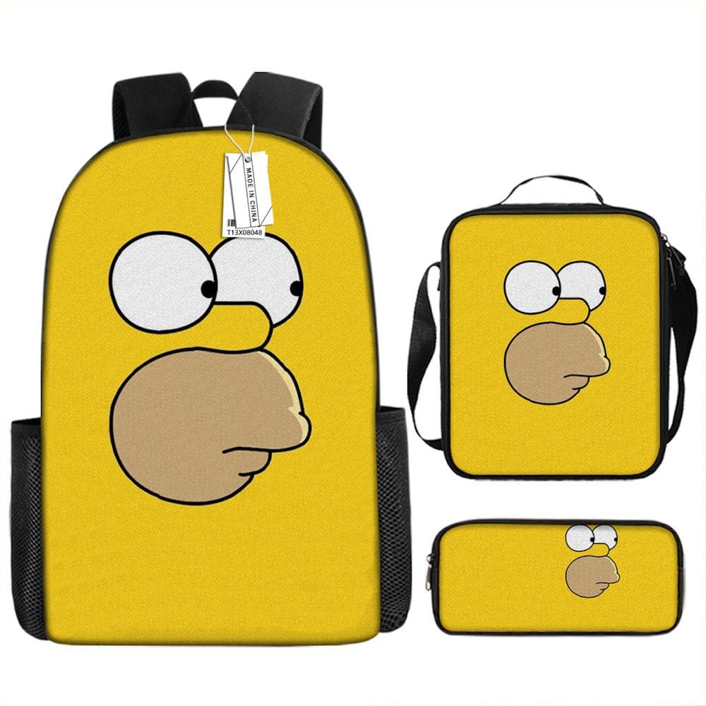 Conjunto de mochilas Simpsons Barts Simpsons Cartoon Kids School