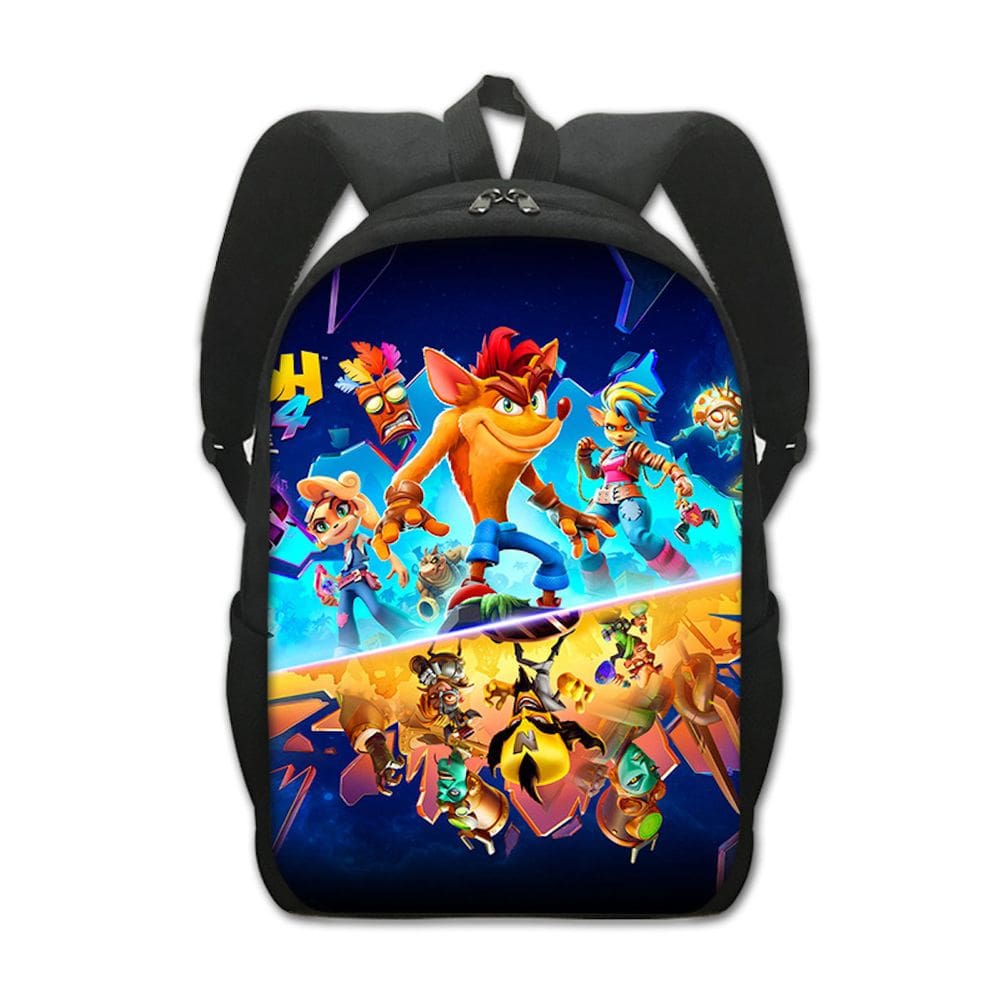 Mochila escolar Crash Bandicoot Anime para crianças