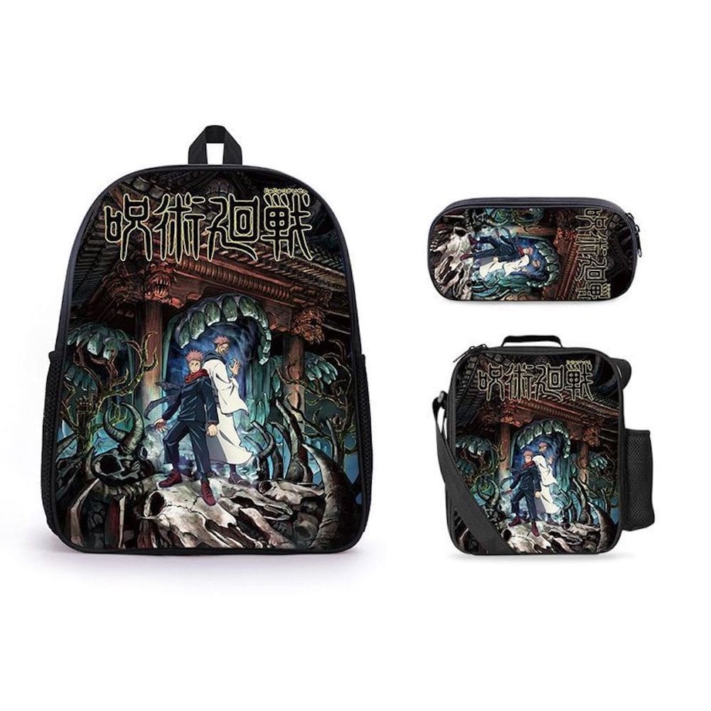 Conjunto de mochilas escolares Jujutsus Kaisens, mochila escolar de anime, 3 unidades