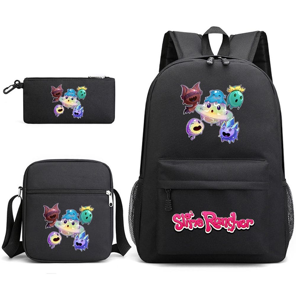 Conjunto de mochilas Slimes Ranchers Cartoon Kids School Nylon