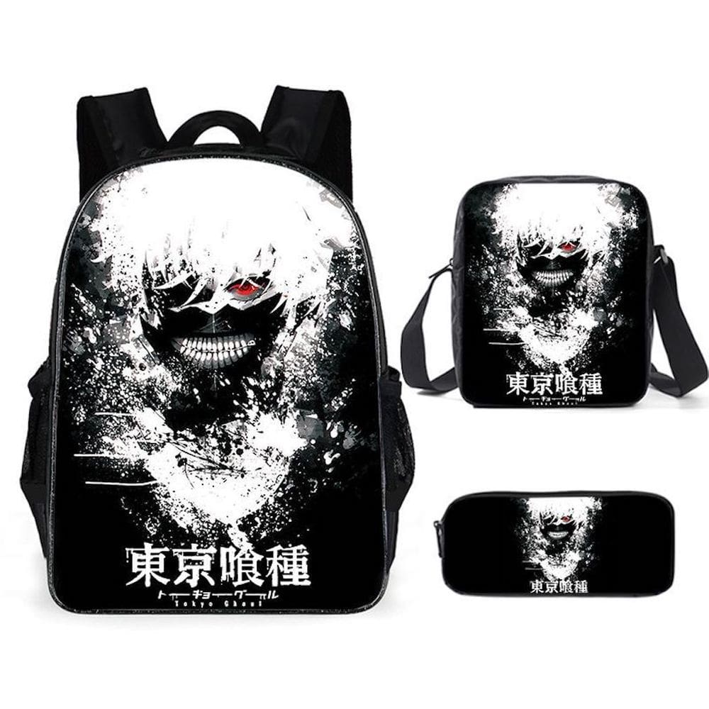 Conjunto de mochilas escolares Tokyos Ghouls Anime School, 3 unidades