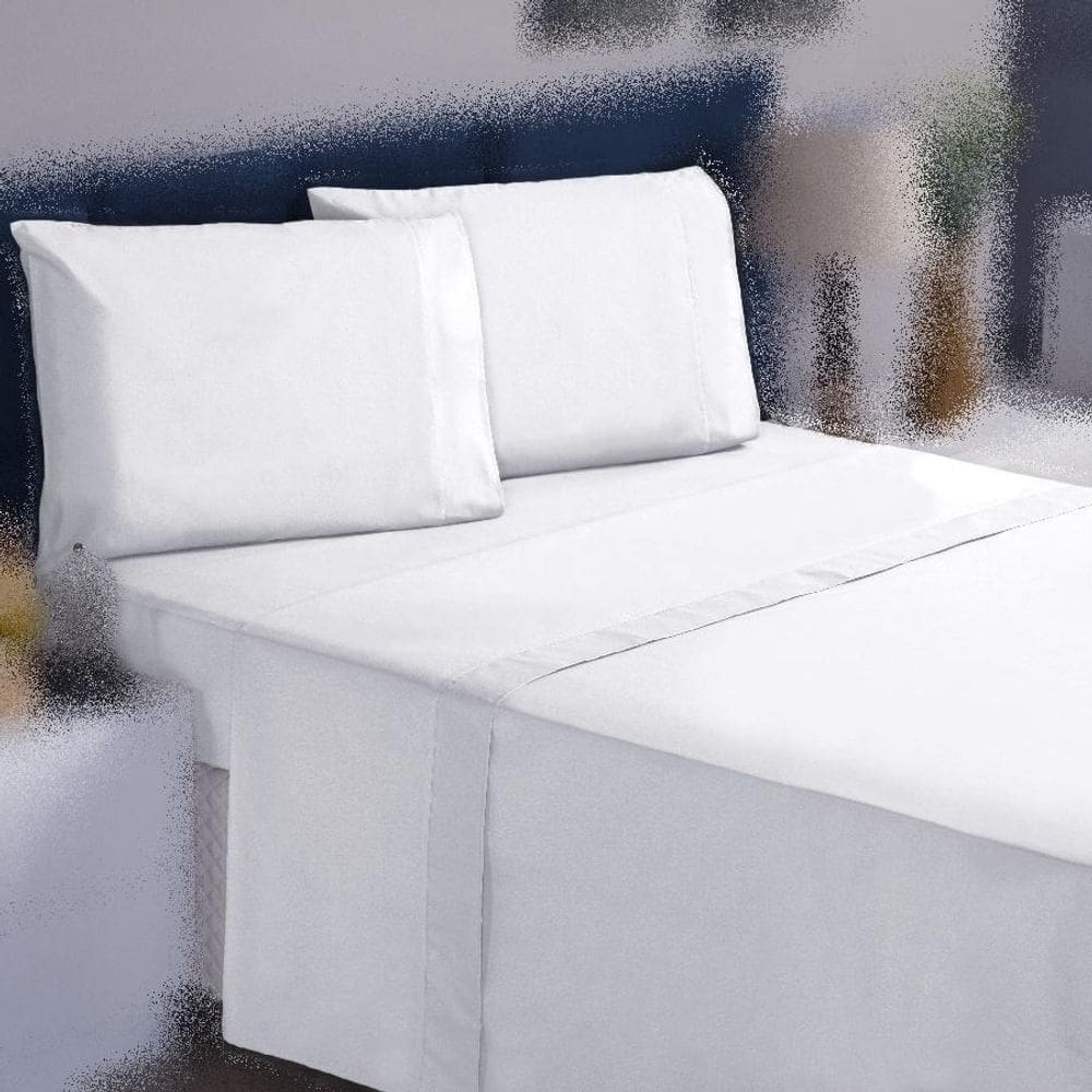 Jogo Cama Solteiro 3P Lençol + Fronha 100% Algodão Percal