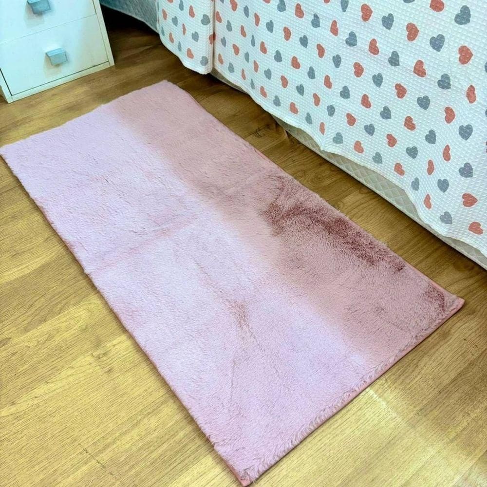 Tapete Chinchila Basa Antiderrapante 50x100cm Rose